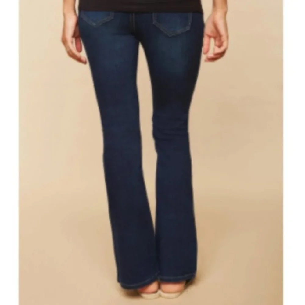 Motherhood Maternity Indigo Blue Bootcut Denim Jeans Long Small